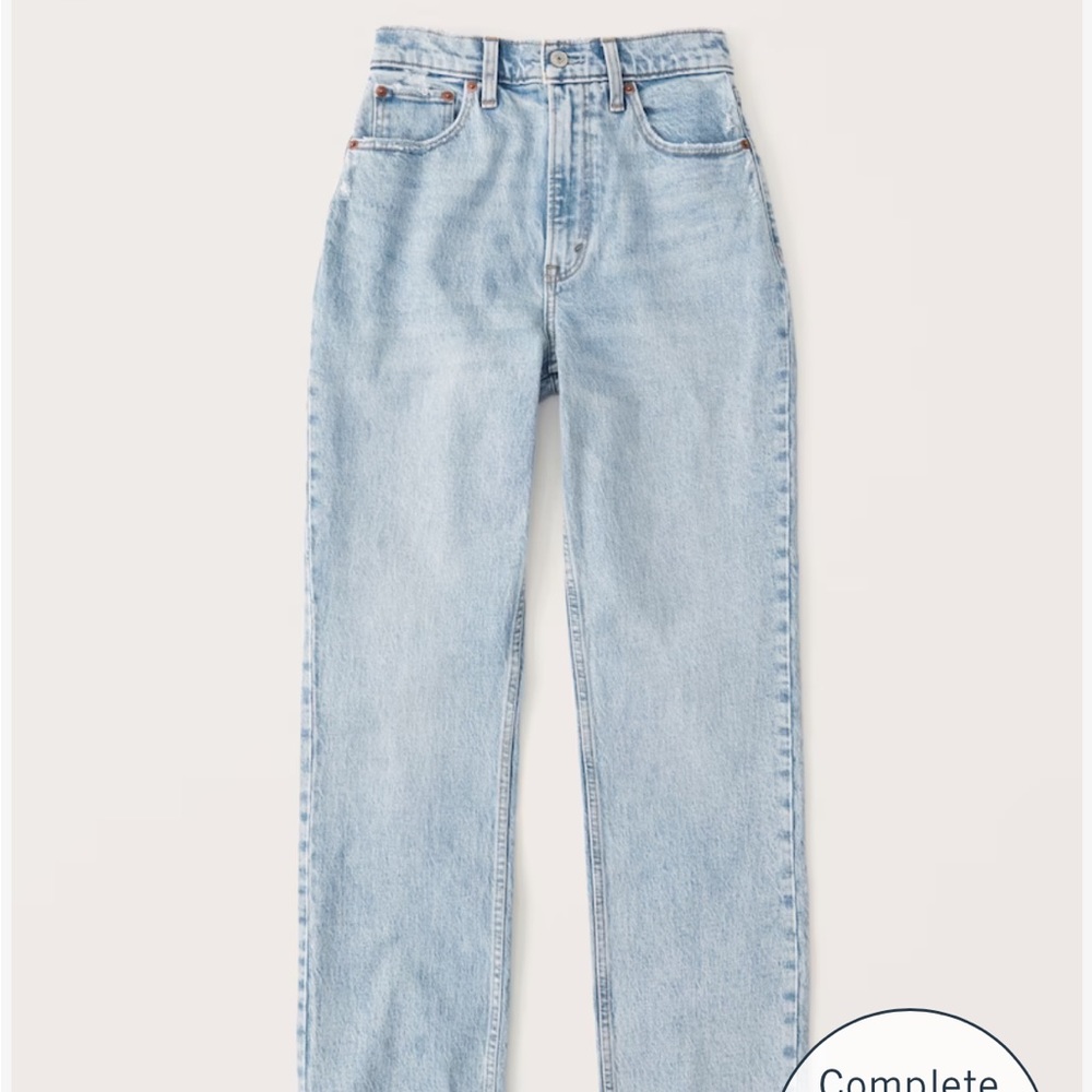 Abercrombie & Fitch Curve Love 90s straight Ultra High Rise Jeans